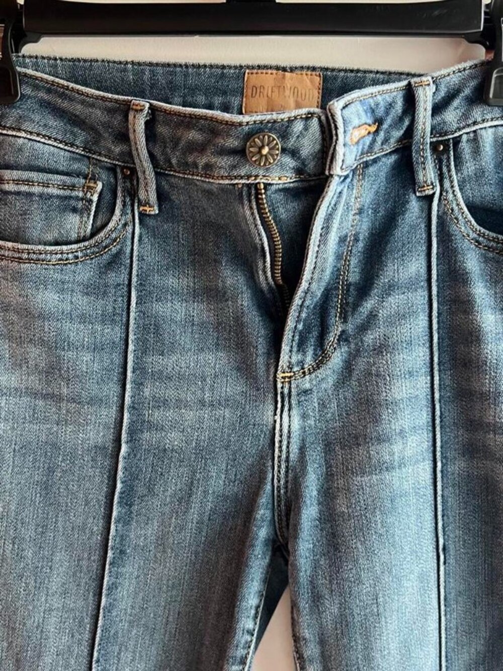 Driftwood Blue denim high-waisted flare jeans size 28